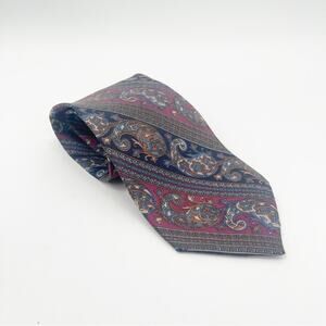 DIOR Tie Monsieur Vintage Paisley 100% Silk Tie Christian Dior Monsieur Designer